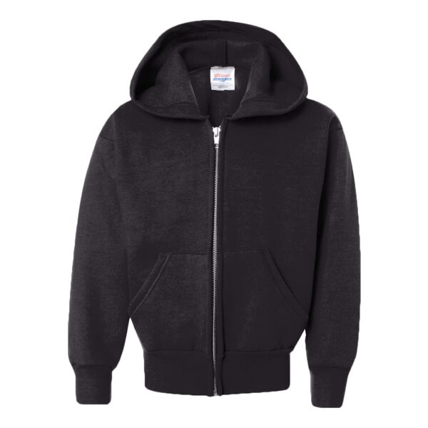 Youth EcoSmart® Full-Zip Hooded Sweatshirt Thumbnail